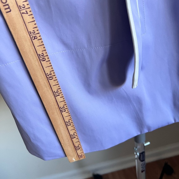 Vintage Y2K Medium ESPIRIT Lavender Lilac White Trim Cotton Blend Trench Coat - Picture 5 of 8